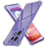 Coque Techsuit Shockproof Clear Silicone pour Motorola Edge 50 Pro - Smoke Black