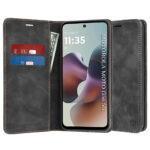 Étui portefeuille Techsuit Confy Cover pour Motorola Moto G56 - Black