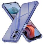 Coque Techsuit Shockproof Clear Silicone pour Motorola Moto G34 / Moto G45 - Smoke Black