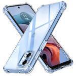Coque Techsuit Shockproof Clear Silicone pour Motorola Moto G34 / Moto G45 - Clear
