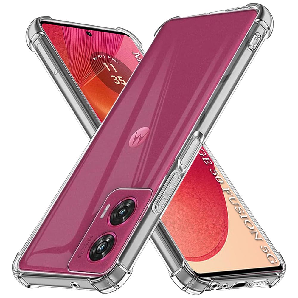 2496265 Coque Techsuit Shockproof Clear Silicone pour Motorola Edge 50 Fusion - Clear – Image 1