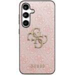 Coque Guess Leather 4G Metal Logo pour Samsung Galaxy S25 FE - Pink