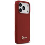 Coque Guess Silicone Script Metal Logo MagSafe pour iPhone 17 Pro - Red – Image 3