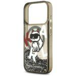 Coque Karl Lagerfeld Liquid Glitter Choupette Logo MagSafe avec paillettes pour iPhone 17 Pro - Black – Image 5