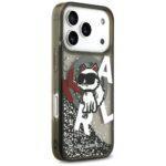 Coque Karl Lagerfeld Liquid Glitter Choupette Logo MagSafe avec paillettes pour iPhone 17 Pro - Black – Image 4