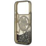 Coque Karl Lagerfeld Liquid Glitter Choupette Logo MagSafe avec paillettes pour iPhone 17 Pro - Black – Image 6
