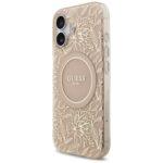 Coque Guess IML Flowers Allover Electroplated MagSafe avec dragonne de perles pour iPhone 17 - Black – Image 3