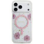 Coque Guess Resin Flowers and Glitter MagSafe pour iPhone 17 Pro Max - Pink – Image 2