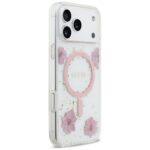 Coque Guess Resin Flowers and Glitter MagSafe pour iPhone 17 Pro Max - Pink – Image 3