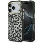 Coque Guess Leopard Glitter MagSafe pour iPhone 17 Pro - Black