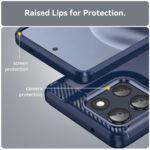 Coque Techsuit Carbon Silicone pour Motorola Moto G86 - Blue – Image 3