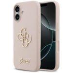 Coque Guess Silicone Big 4G Script pour iPhone 17 - Light Pink