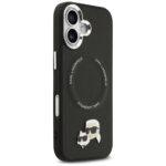 Coque Karl Lagerfeld Leather K&C Pins MagSafe (KLHMP17SPSMLRKCK) pour iPhone 17 - Black – Image 3