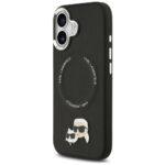 Coque Karl Lagerfeld Leather K&C Pins MagSafe (KLHMP17SPSMLRKCK) pour iPhone 17 - Black – Image 5