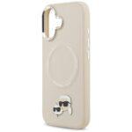 Coque Karl Lagerfeld Leather K&C Pins MagSafe (KLHMP17SPSMLRKCE) pour iPhone 17 - Beige – Image 6