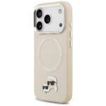 Coque Karl Lagerfeld Leather K&C Pins MagSafe (KLHMP17LPSMLRKCE) pour iPhone 17 Pro - Beige – Image 5
