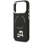 Coque Karl Lagerfeld Leather K&C Pins MagSafe (KLHMP17XPSMLRKCK) pour iPhone 17 Pro Max - Black – Image 5