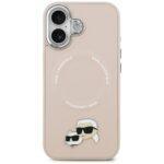 Coque Karl Lagerfeld Leather Karl & Choupette Pins MagSafe (KLHMP17SPSMLRKCP) pour iPhone 17 - Pink – Image 6