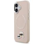 Coque Karl Lagerfeld Leather Karl & Choupette Pins MagSafe (KLHMP17SPSMLRKCP) pour iPhone 17 - Pink – Image 2