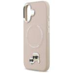 Coque Karl Lagerfeld Leather Karl & Choupette Pins MagSafe (KLHMP17SPSMLRKCP) pour iPhone 17 - Pink – Image 5