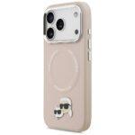 Coque Karl Lagerfeld Leather Karl & Choupette Pins MagSafe (KLHMP17LPSMLRKCP) pour iPhone 17 Pro - Pink – Image 5