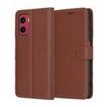 Étui portefeuille Techsuit Leather Folio pour Motorola Moto G05 / E15 - Brown