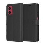 Étui portefeuille Techsuit Leather Folio pour Motorola Moto G05 / E15 - Black