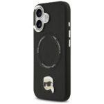 Coque Karl Lagerfeld Leather Karl Pin MagSafe (KLHMP17SPSMLRKLK) pour iPhone 17 - Black – Image 6