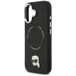 Coque Karl Lagerfeld Leather Karl Pin MagSafe (KLHMP17SPSMLRKLK) pour iPhone 17 - Black – Image 4
