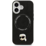Coque Karl Lagerfeld Leather Karl Pin MagSafe (KLHMP17SPSMLRKLK) pour iPhone 17 - Black – Image 5