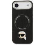Coque Karl Lagerfeld Leather Karl Pin MagSafe (KLHMP17MPSMLRKLK) pour iPhone Air - Black – Image 6