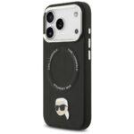 Coque Karl Lagerfeld Leather Karl Pin MagSafe (KLHMP17LPSMLRKLK) pour iPhone 17 Pro - Black – Image 6