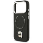 Coque Karl Lagerfeld Leather Karl Pin MagSafe (KLHMP17LPSMLRKLK) pour iPhone 17 Pro - Black – Image 5