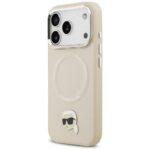 Coque Karl Lagerfeld Leather Karl Pin MagSafe (KLHMP17XPSMLRKLE) pour iPhone 17 Pro Max - Beige – Image 5