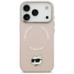 Coque Karl Lagerfeld Leather Choupette Pin MagSafe (KLHMP17LPSMLRCHP) pour iPhone 17 Pro - Pink – Image 2