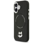 Coque Karl Lagerfeld Leather Choupette Pin MagSafe (KLHMP17SPSMLRCHK) pour iPhone 17 - Black – Image 4