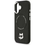 Coque Karl Lagerfeld Leather Choupette Pin MagSafe (KLHMP17SPSMLRCHK) pour iPhone 17 - Black – Image 5