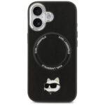 Coque Karl Lagerfeld Leather Choupette Pin MagSafe (KLHMP17SPSMLRCHK) pour iPhone 17 - Black – Image 3