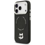 Coque Karl Lagerfeld Leather Choupette Pin MagSafe (KLHMP17LPSMLRCHK) pour iPhone 17 Pro - Black – Image 5