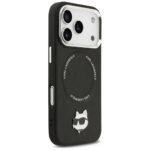 Coque Karl Lagerfeld Leather Choupette Pin MagSafe (KLHMP17LPSMLRCHK) pour iPhone 17 Pro - Black – Image 4
