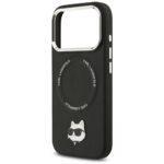 Coque Karl Lagerfeld Leather Choupette Pin MagSafe (KLHMP17LPSMLRCHK) pour iPhone 17 Pro - Black – Image 3
