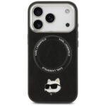 Coque Karl Lagerfeld Leather Choupette Pin MagSafe (KLHMP17LPSMLRCHK) pour iPhone 17 Pro - Black – Image 6