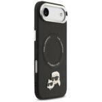 Coque Karl Lagerfeld Leather Karl & Choupette Pins MagSafe (KLHMP17MPSMLRKCK) pour iPhone Air - Black – Image 6