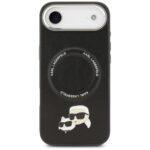 Coque Karl Lagerfeld Leather Karl & Choupette Pins MagSafe (KLHMP17MPSMLRKCK) pour iPhone Air - Black – Image 3