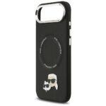 Coque Karl Lagerfeld Leather Karl & Choupette Pins MagSafe (KLHMP17MPSMLRKCK) pour iPhone Air - Black – Image 2