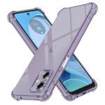 Coque Techsuit Shockproof Clear Silicone pour Motorola Moto G14 - Smoke Black