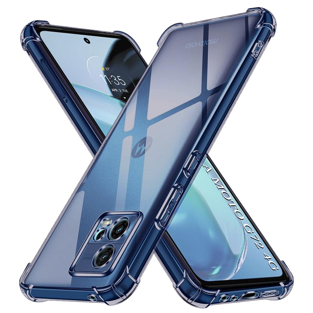 2687719 Coque Techsuit Shockproof Clear Silicone pour Motorola Moto G72 - Smoke Black – Image 1