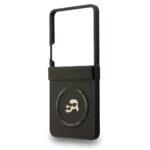 Coque Karl Lagerfeld Leather Karl & Choupette Pins MagSafe (KLHMZF7PSMLRKCK) pour Samsung Galaxy Z Flip7 - Black – Image 6