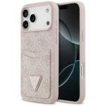Coque Guess Hardcase 4G Double Card Triangle avec porte cartes pour iPhone 17 Pro Max - Pink