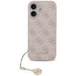 Coque Guess Hardcase 4G Charm Cradle MagSafe pour iPhone 17 - Pink